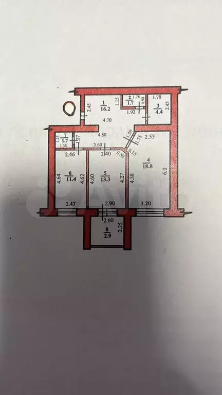 2-к. квартира, 67,8 м, 3/10 эт. - Фото 0
