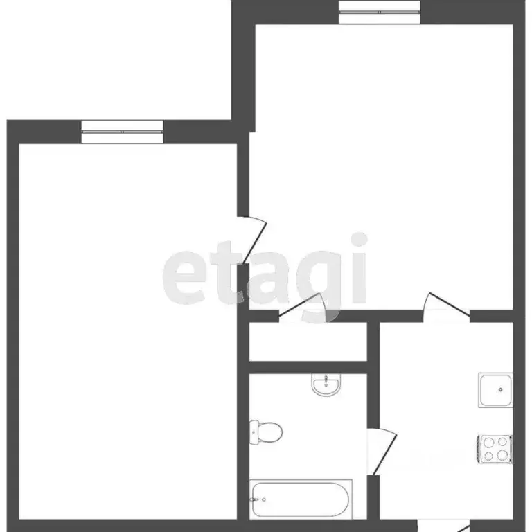 2-к кв. Тюменская область, Тюмень ул. Елизарова, 30 (27.2 м) - Фото 1