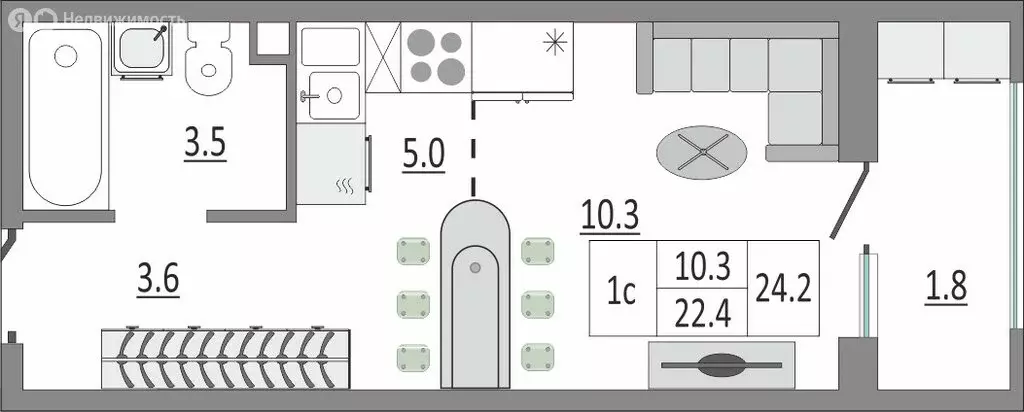 Квартира-студия: Оренбург, улица Автомобилистов, 13 (23 м) - Фото 0