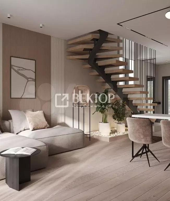 2-к. квартира, 66,7 м, 1/1 эт. - Фото 1