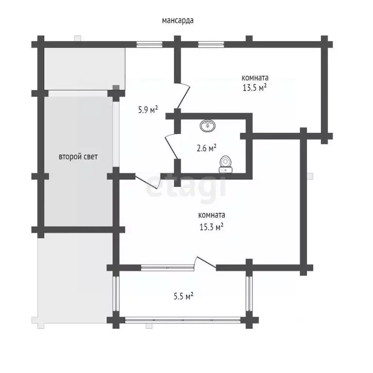 Дом в Калужская область, Совхоз Боровский с/пос, д. Комлево, Заозерный ... - Фото 2