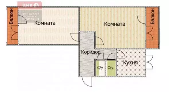 2-к кв. Рязанская область, Рязань ул. Бирюзова, 13 (47.2 м) - Фото 2