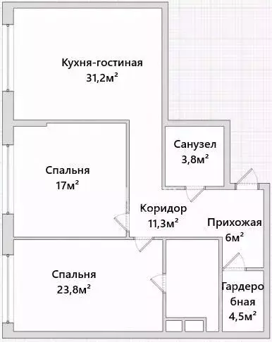 2-к кв. Москва ул. Усачева, 15А (105.2 м) - Фото 1