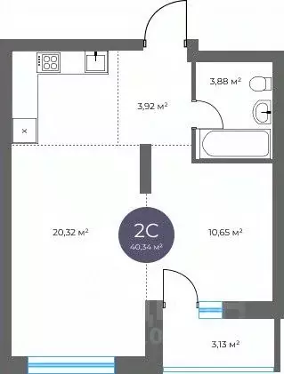 2-к кв. Новосибирская область, Новосибирск Академгородок мкр, ул. ... - Фото 1