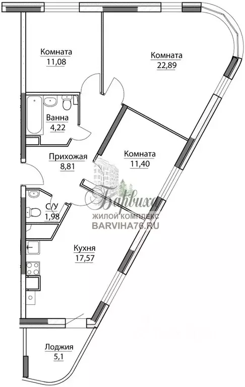 3-к кв. Ярославская область, Ярославский муниципальный округ, пос. ... - Фото 1
