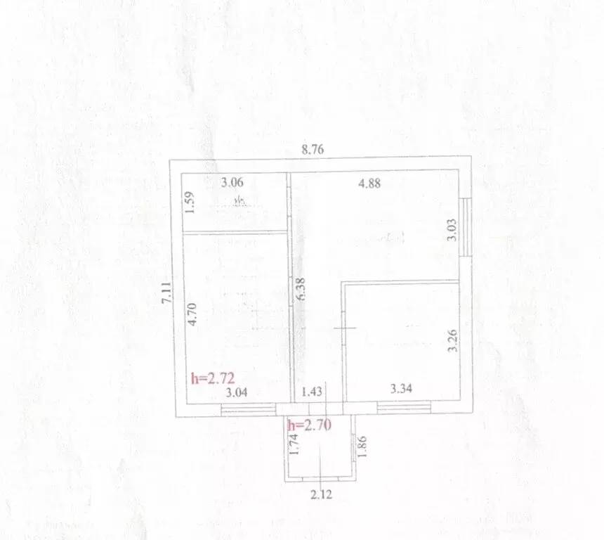 Дом в село Ягодное, Главная улица (55 м) - Фото 1