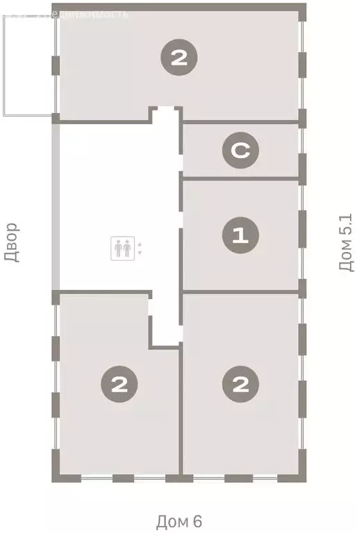 2-комнатная квартира: Тюмень, Мысовская улица, 26к2 (73.92 м) - Фото 2