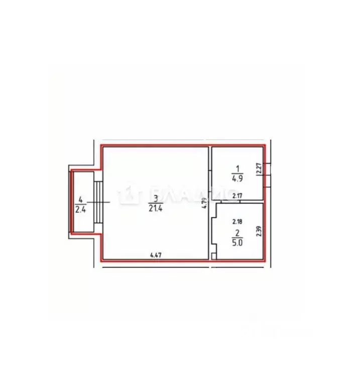 Студия Калининградская область, Зеленоградский муниципальный округ, ... - Фото 2