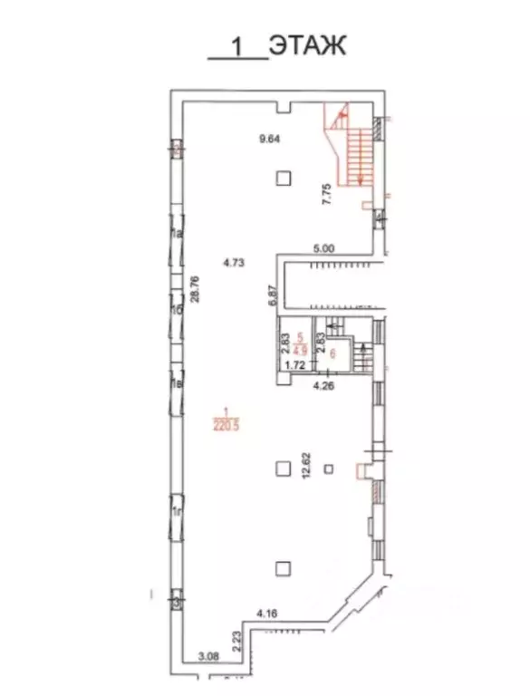 Торговая площадь в Москва Малая Семеновская ул., 15/17К1 (245 м) - Фото 0