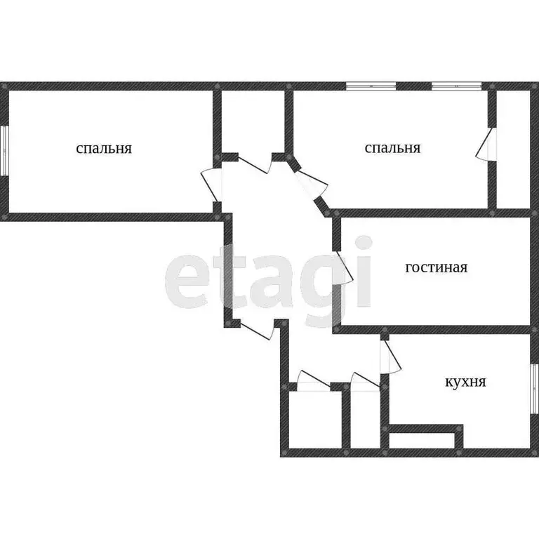 3-комнатная квартира: Калуга, улица Маяковского, 43 (69 м) - Фото 1
