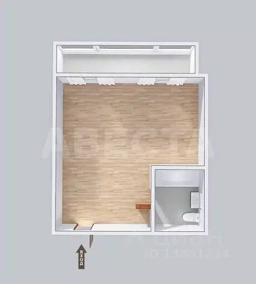 1-к кв. Омская область, Омск ул. Конева, 8 (43.2 м) - Фото 1