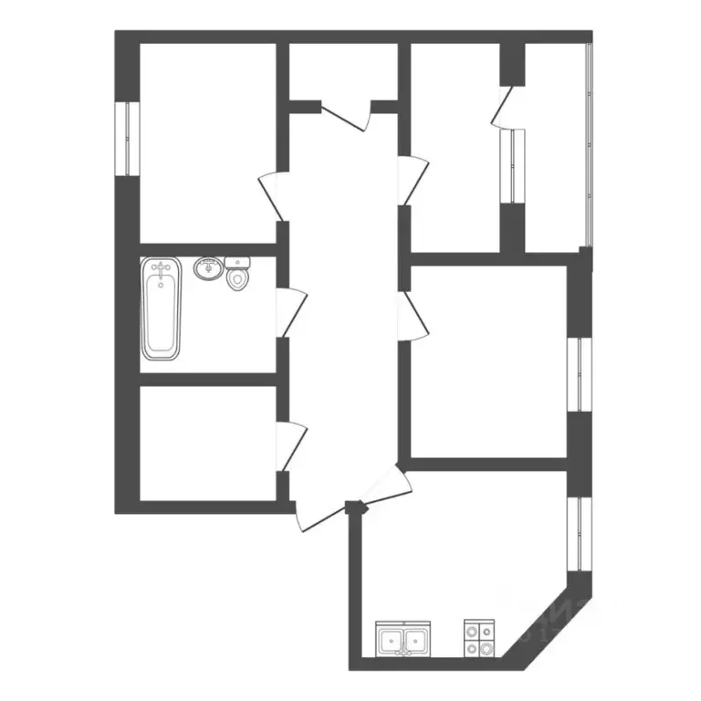 3-к кв. Тюменская область, Тюмень ул. Александра Матросова, 1к2 (110.0 ... - Фото 1