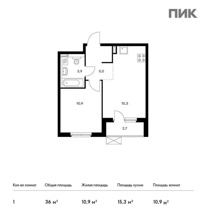 1-к кв. Калужская область, Обнинск ул. Курчатова, 25/3 (38.0 м) - Фото 1