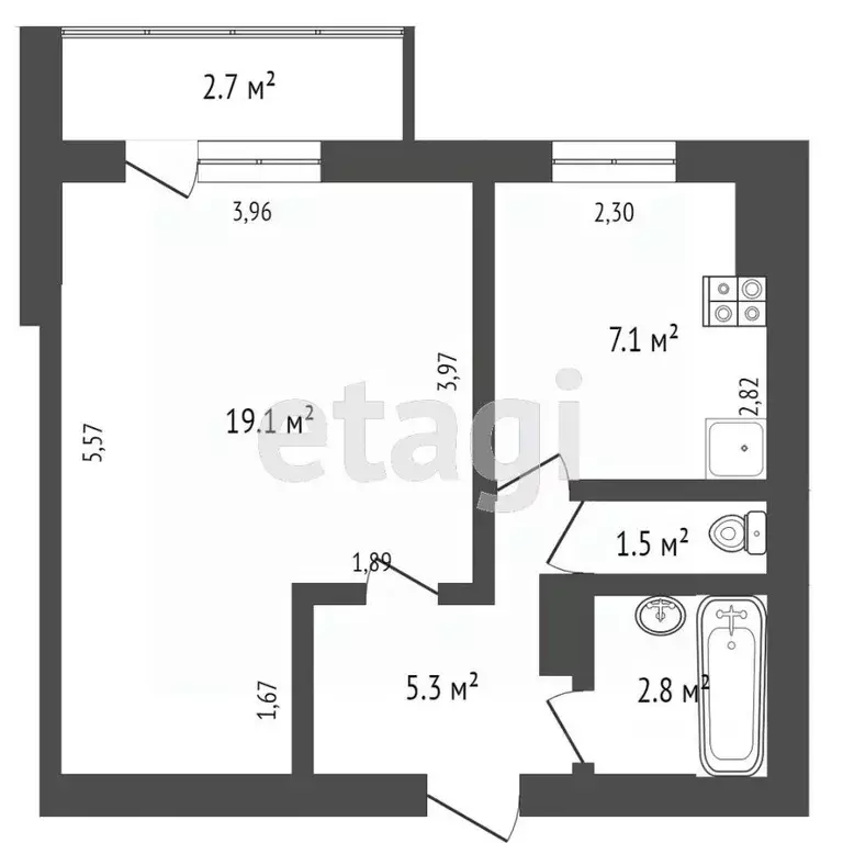 1-к кв. Крым, Евпатория просп. Победы, 87Бк1 (36.7 м) - Фото 1
