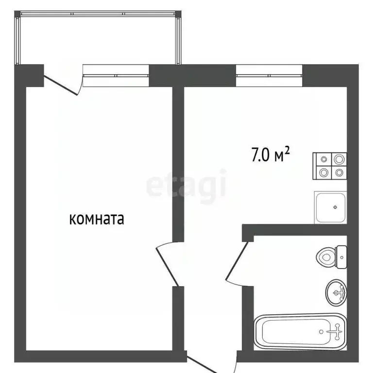 1-к кв. Ямало-Ненецкий АО, Муравленко ул. Ленина, 62 (34.1 м) - Фото 1