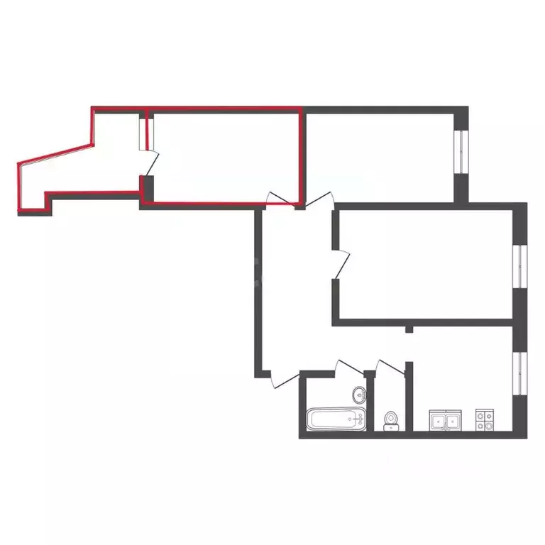 Комната Москва Варшавское ш., 145К1 (13.0 м) - Фото 2