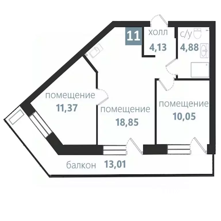 3-к кв. Калининградская область, Балтийск  (62.29 м) - Фото 0