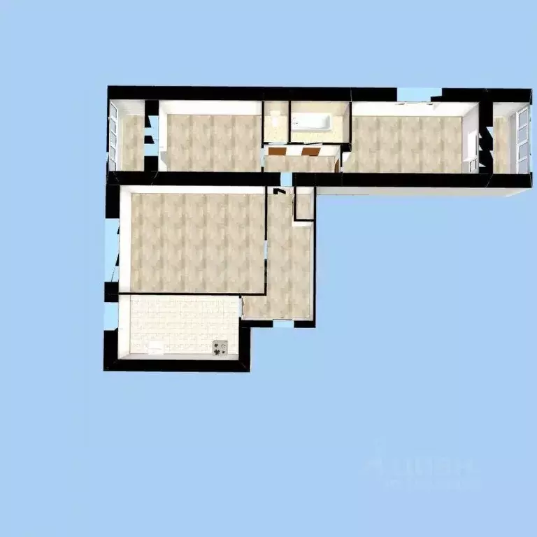 3-к кв. Башкортостан, Уфа ул. Левитана, 22 (59.2 м) - Фото 0