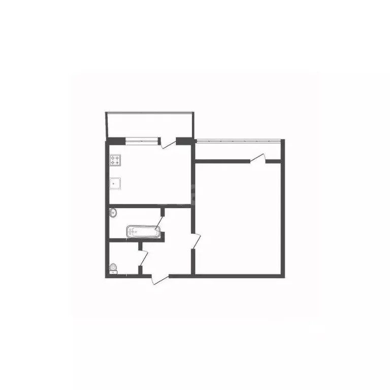 1-к кв. Белгородская область, Белгород Парковая ул., 11к3 (38.3 м) - Фото 1