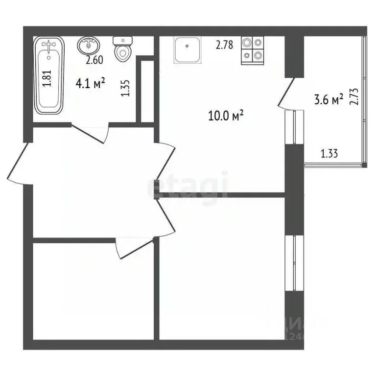 1-к кв. Краснодарский край, Анапа ул. Мирная, 29к9 (37.0 м) - Фото 1