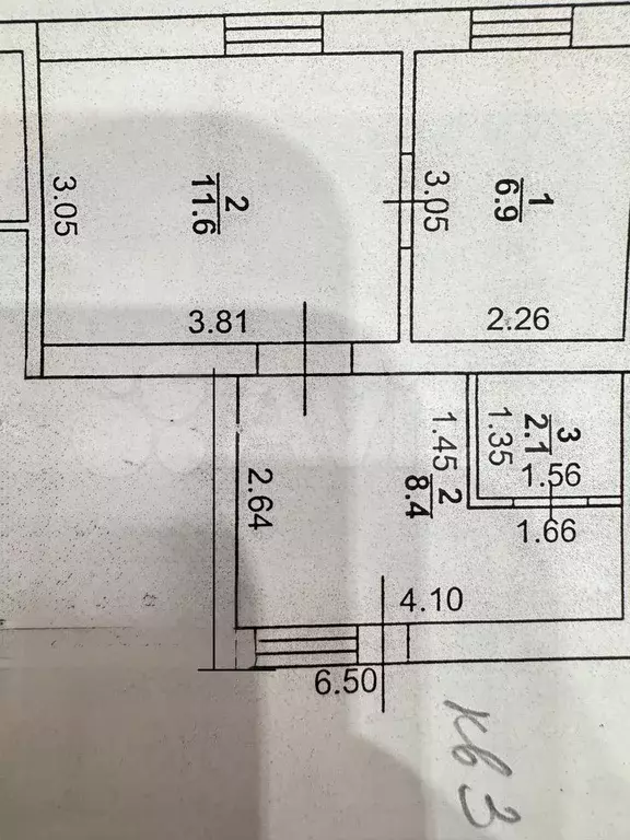 2-к. квартира, 30 м, 1/1 эт. - Фото 0