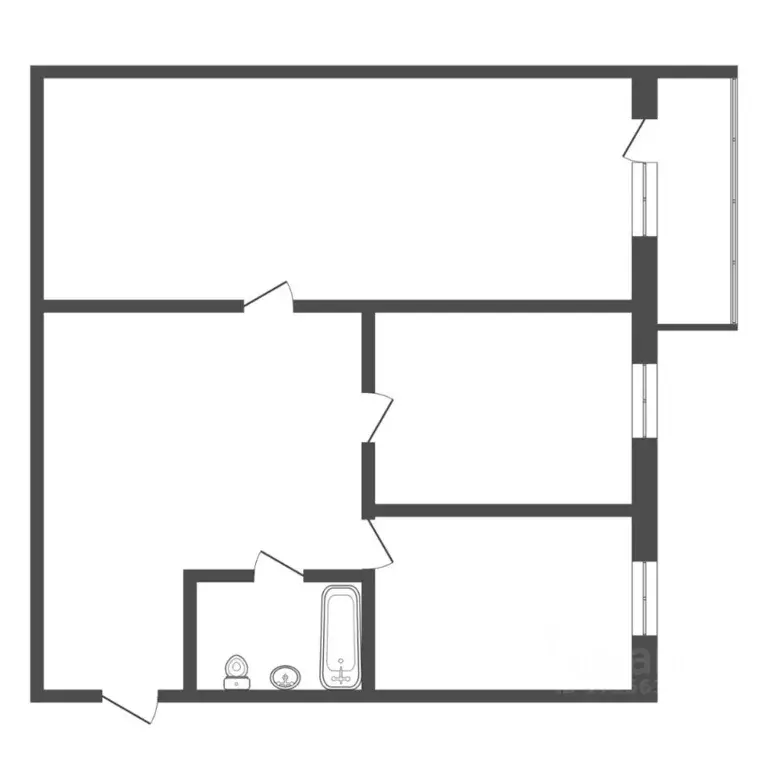 2-к кв. Тюменская область, Тюмень ул. Белинского, 24 (41.8 м) - Фото 1