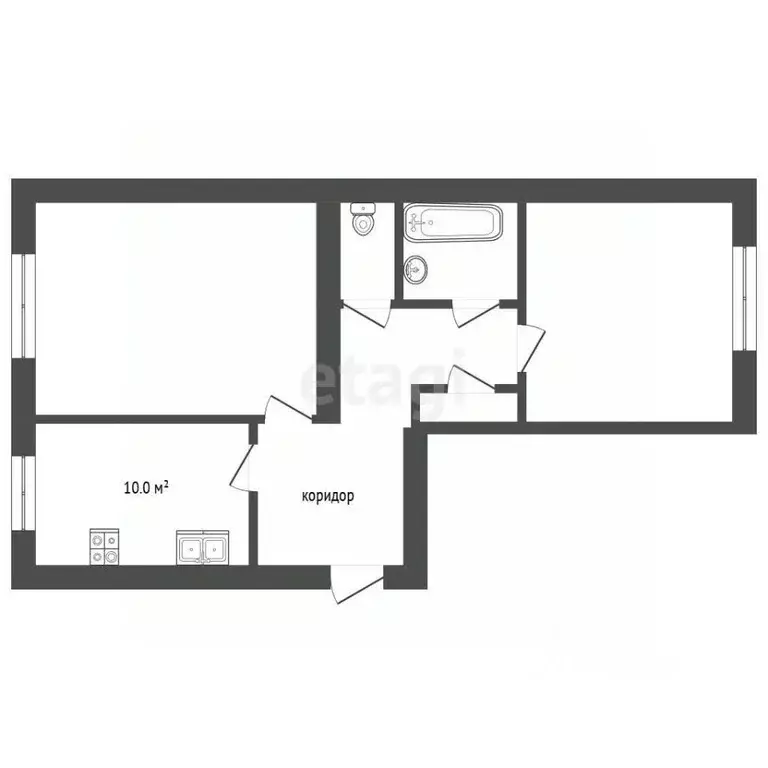 2-к кв. Вологодская область, Вологда ул. Некрасова, 70б (52.0 м) - Фото 2