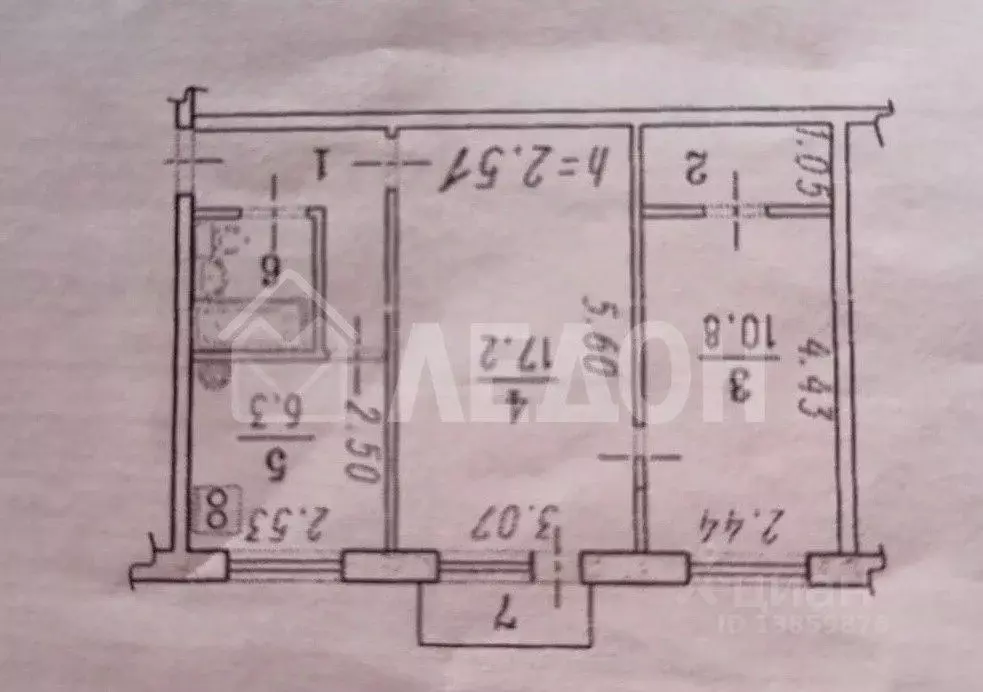 2-к кв. Омская область, Омск пос. Амурский, ул. 4-я Челюскинцев, 119 ... - Фото 2