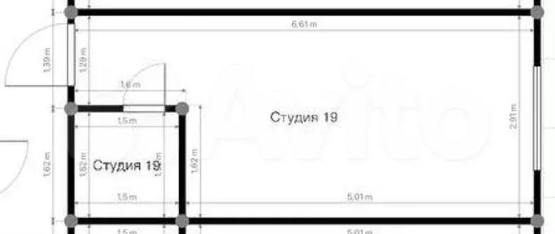 Апартаменты-студия, 17,1 м, 4/4 эт. - Фото 0