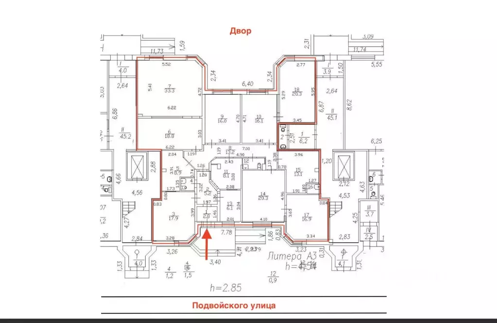 Офис в Санкт-Петербург ул. Подвойского, 13к2 (222 м) - Фото 2