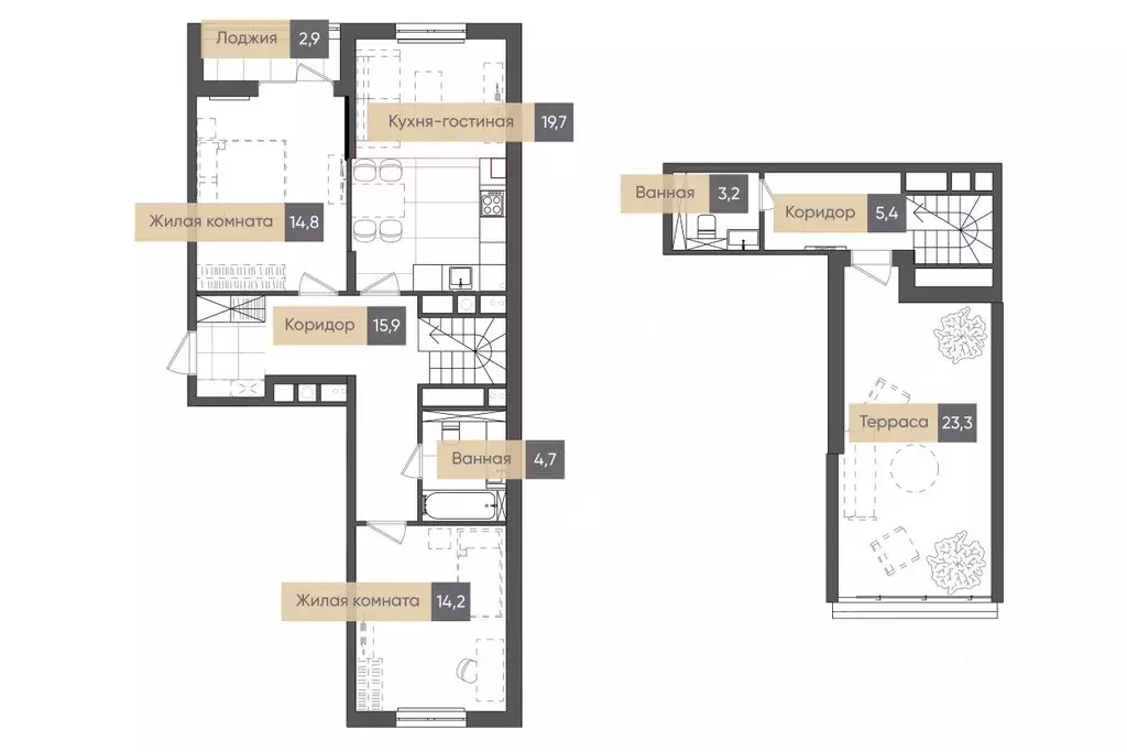 2-к кв. Калужская область, Калуга ул. Пухова, 20 (104.1 м) - Фото 0