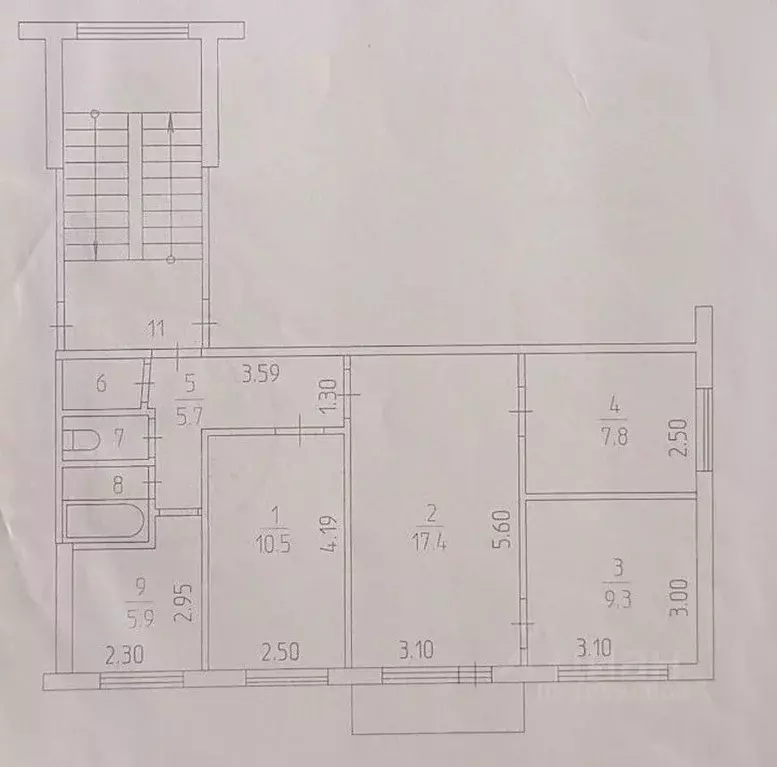 3-к кв. Пермский край, Пермь ул. Елькина, 6 (61.4 м) - Фото 1