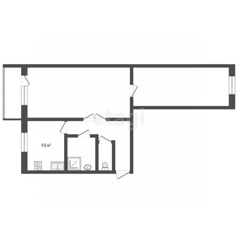 2-к кв. Тюменская область, Тюменский муниципальный округ, с. Ембаево ... - Фото 2