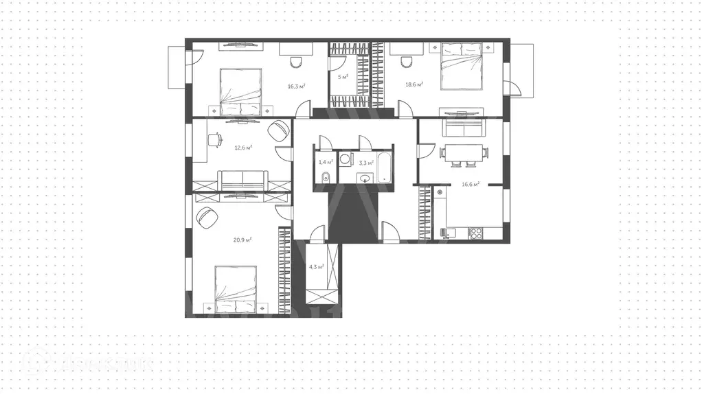 Продаётся 4-к квартира, 121 м - Фото 1