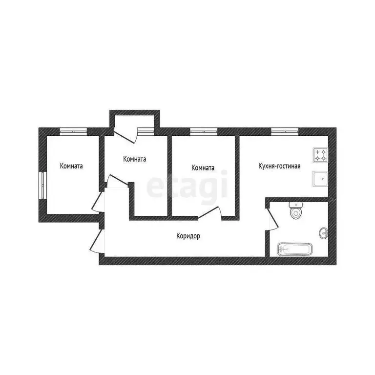 4-комнатная квартира: Омск, проспект Карла Маркса, 45 (77.1 м) - Фото 0