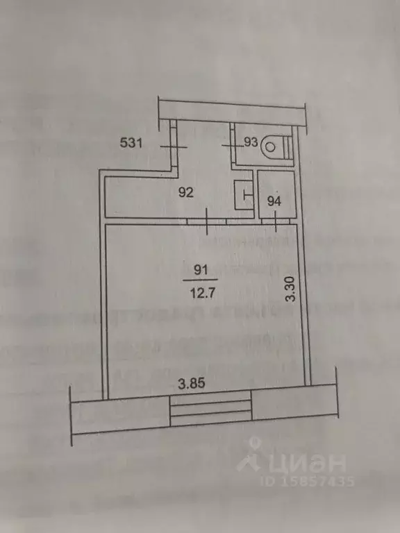 1-к кв. Томская область, Томск Транспортная ул., 2 (18.8 м) - Фото 2