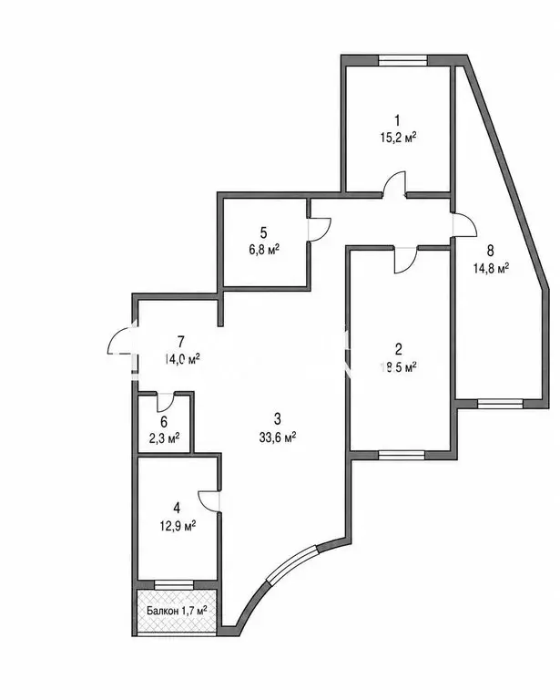 4-комнатная квартира: Москва, Новокуркинское шоссе, 27 (114.2 м) - Фото 2