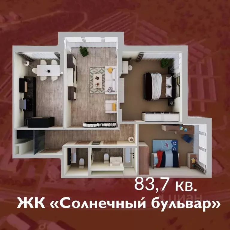 3-к кв. Кемеровская область, Кемерово Лесная Поляна жилрайон, ... - Фото 1