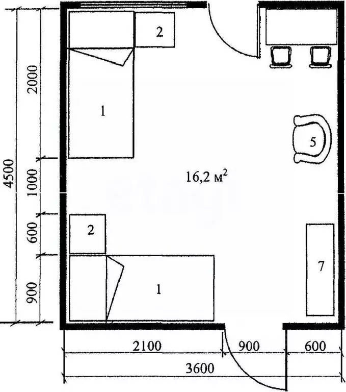 Комната Тульская область, Тула Ряжская ул., 17 (15.8 м) - Фото 2