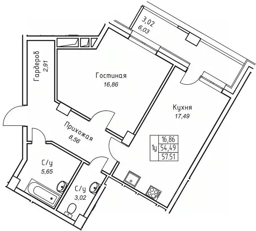 1-к кв. Саха (Якутия), Якутск 11-й кв-л,  (57.51 м) - Фото 0