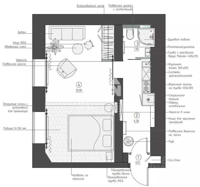 1-к кв. Санкт-Петербург Гатчинская ул., 11 (28.0 м) - Фото 1