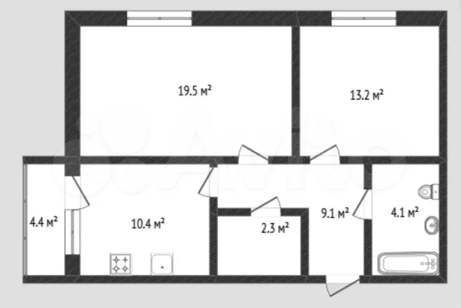 2-к. квартира, 60 м, 15/17 эт. - Фото 0