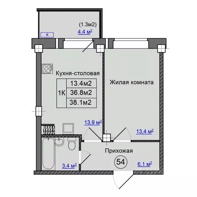 1-к кв. Псковская область, Псковский район, Завеличенская волость, д. ... - Фото 1