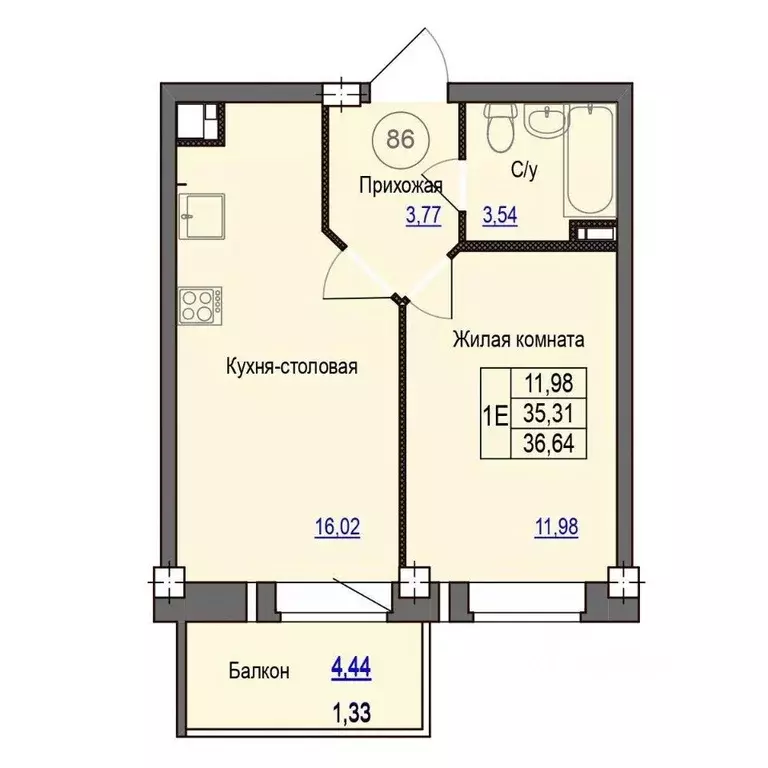 1-к кв. Псковская область, Псковский район, Завеличенская волость, д. ... - Фото 1