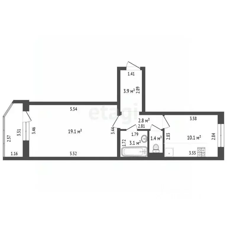 1-к кв. Орловская область, Орел Новая Ботаника мкр, ул. 5-й Орловской ... - Фото 2