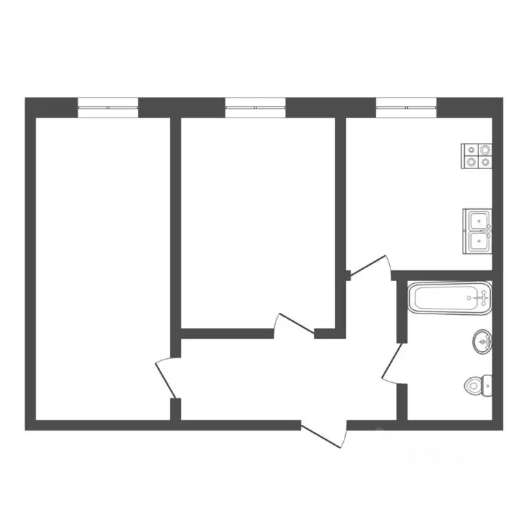 2-к кв. Тюменская область, Тюмень Тарманы мкр, ул. Блюхера, 6 (49.0 м) - Фото 1