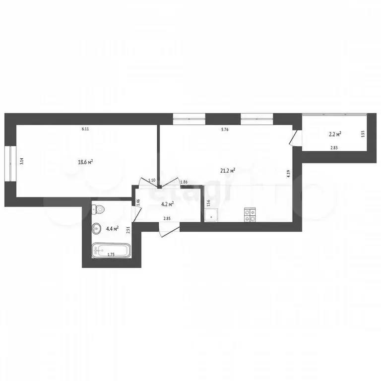 Квартира-студия, 48 м, 2/10 эт. - Фото 0