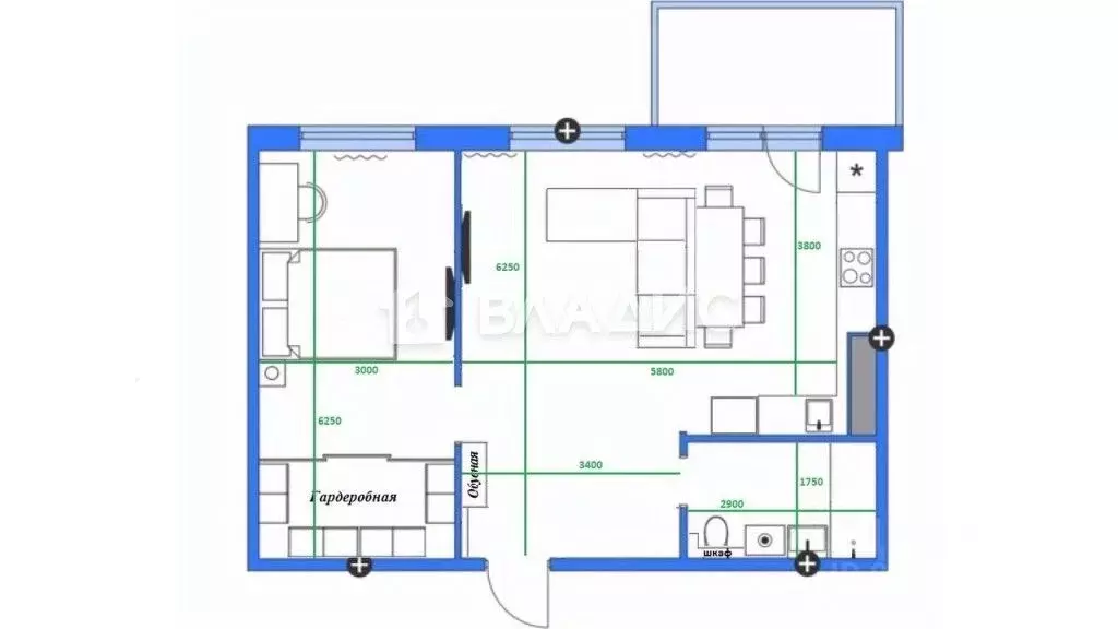 2-к кв. Карелия, Петрозаводск ул. Маршала Толбухина, 8 (63.5 м) - Фото 2