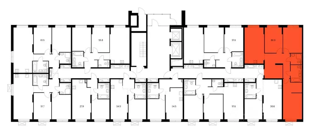 3-к кв. Краснодарский край, Новороссийск Черноморский-2 ЖК, 2б (86.9 . - Фото 1