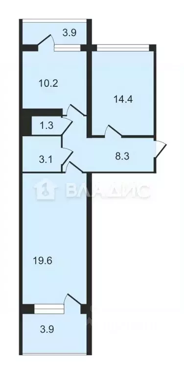 2-к кв. Краснодарский край, Краснодар ул. Имени Игнатова, 4/1 (60.0 м) - Фото 1